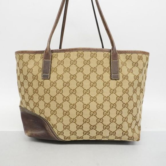Gucci Tote Bag GG Canvas Beige/Brown Gold Hardware - Picture 13 of 13